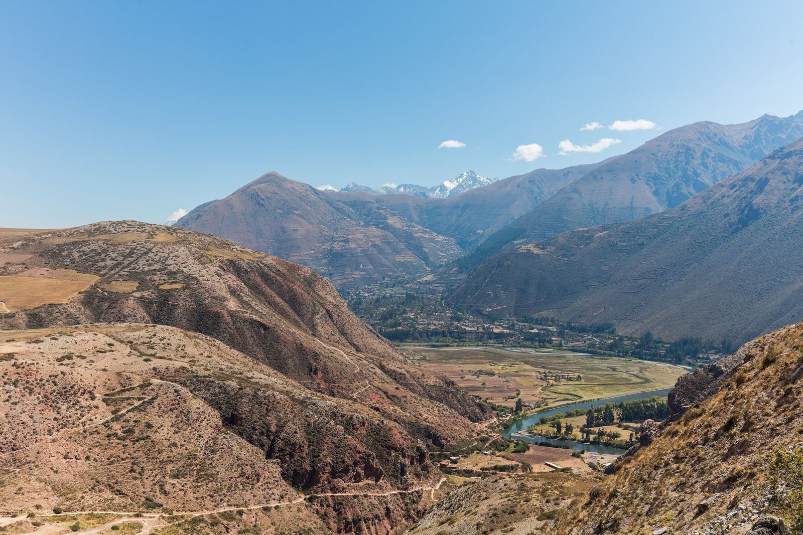 The Sacred Valley of the Incas, seen from the hills near Maras
